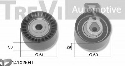 TREVI AUTOMOTIVE kd1475 -  Комплект ремня ГРМ